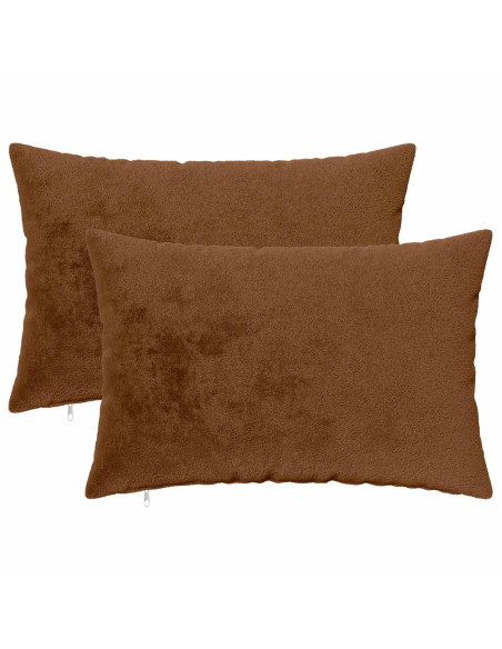 Federa 2 pz HEERLEN Marrone Chiaro 50 x 75 cm Flanella