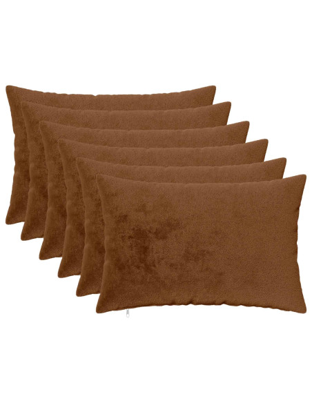 Federa 6 pz HEERLEN Marrone Chiaro 50 x 75 cm Flanella
