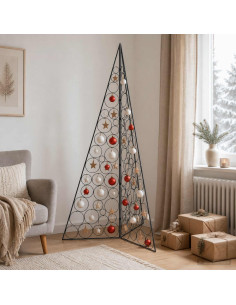 Albero di Natale in metallo KUOPIO 180 cm Acciaio Nero