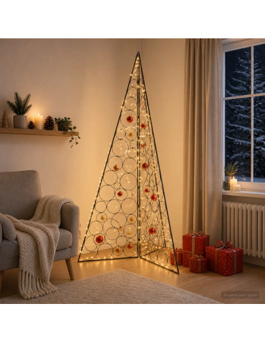 Albero di Natale in metallo KUOPIO 180 cm Acciaio Nero