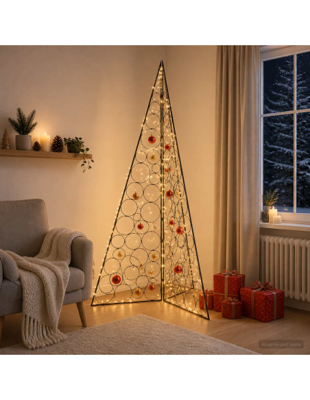 Albero di Natale in metallo KUOPIO 180 cm Acciaio Nero
