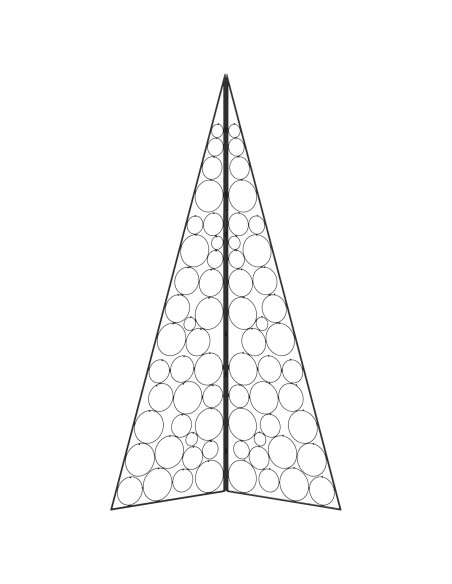 Albero di Natale in metallo KUOPIO 180 cm Acciaio Nero