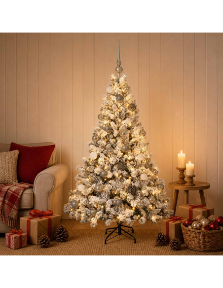Albero di Natale Artificiale con Palline 120 cm 150 LED
