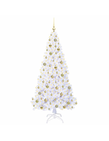 Albero di Natale artificiale Bianco 180 cm PVC e Acciaio