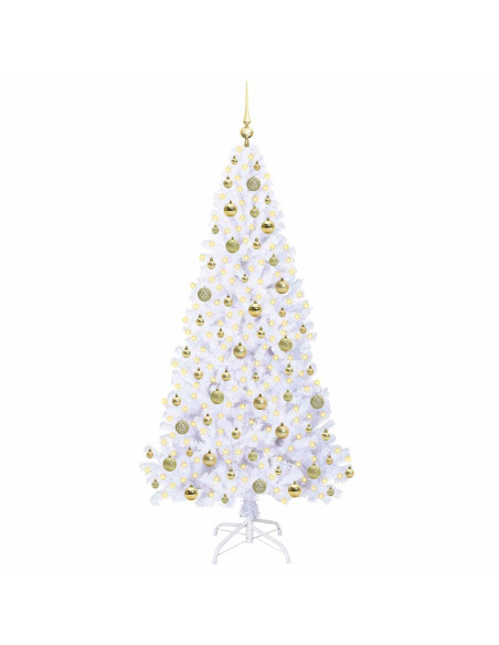 Albero di Natale artificiale Bianco 180 cm PVC e Acciaio