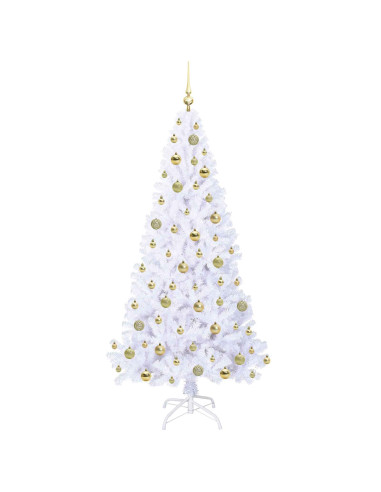 Albero di Natale artificiale Bianco 180 cm PVC e Acciaio