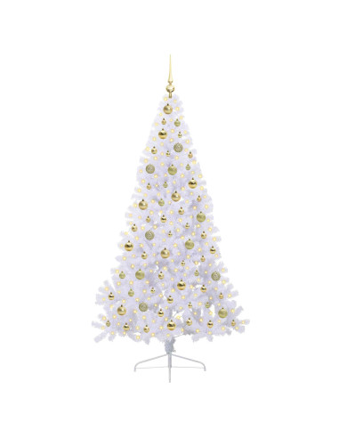 Albero di Natale artificiale Bianco 180 cm PVC e Acciaio