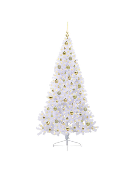 Albero di Natale artificiale Bianco 180 cm PVC e Acciaio