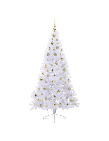 Albero di Natale artificiale Bianco 180 cm PVC e Acciaio