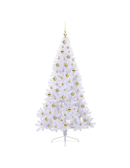 Albero di Natale artificiale Bianco 180 cm PVC e Acciaio