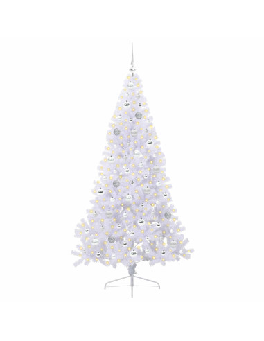 Albero di Natale artificiale Bianco 180 cm PVC e Acciaio
