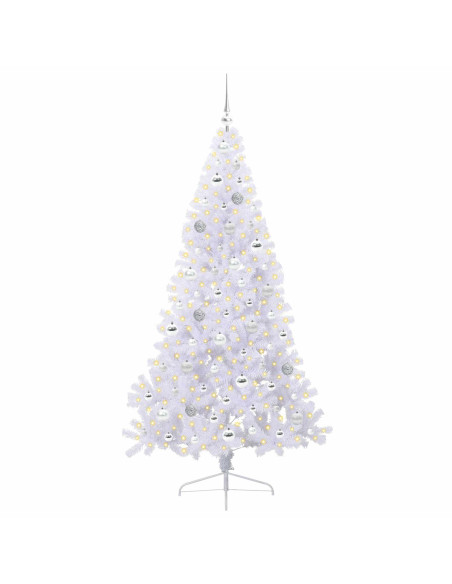 Albero di Natale artificiale Bianco 180 cm PVC e Acciaio
