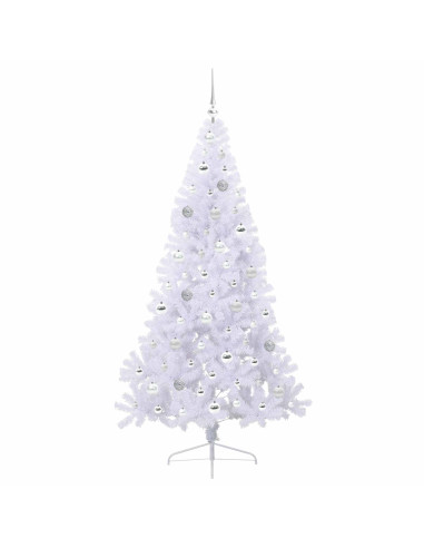 Albero di Natale artificiale Bianco 180 cm PVC e Acciaio
