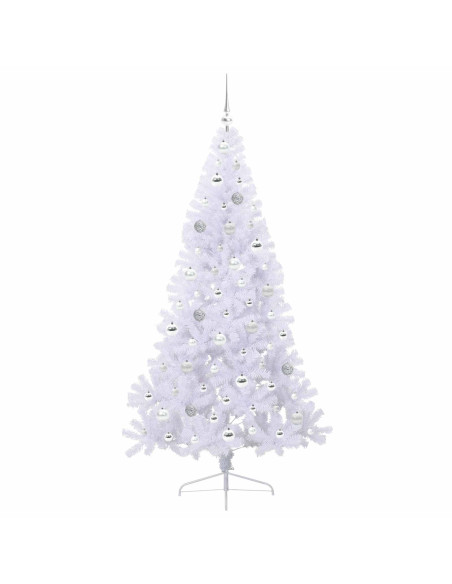 Albero di Natale artificiale Bianco 180 cm PVC e Acciaio