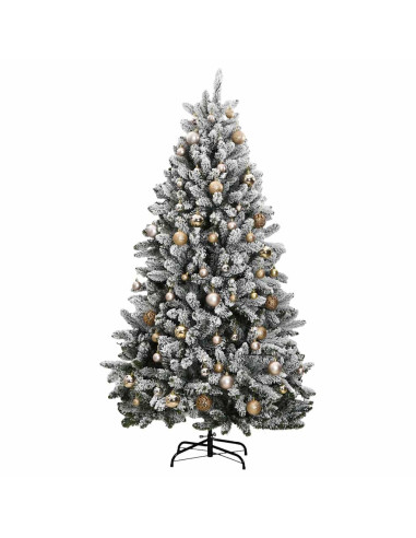 Albero Natale Incernierato con 300 LED e Palline 240 cm