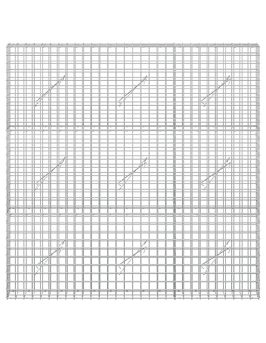 Gabione con filo da 5 mm e rete da 5x5 cm 150x10x150 cm
