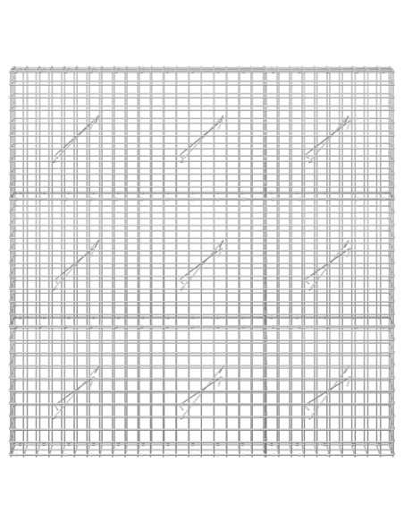 Gabione con filo da 5 mm e rete da 5x5 cm 150x10x150 cm