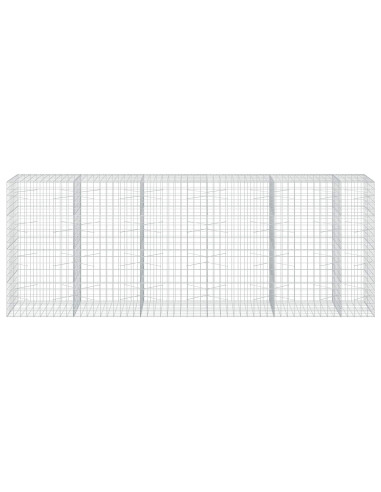 Gabione con filo da 5 mm e rete 10x10 cm 550x100x200 cm