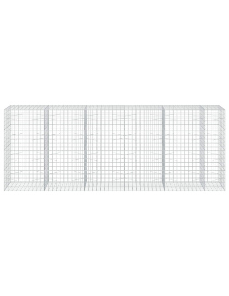 Gabione con filo da 5 mm e rete 10x10 cm 550x100x200 cm