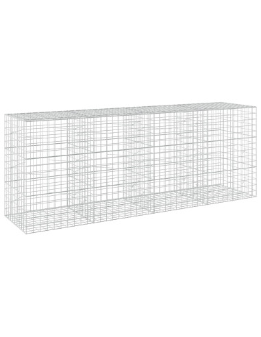 Gabione con filo da 5 mm e rete 10x10 cm 400x100x150 cm