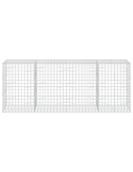 Gabione con filo da 5 mm e rete 10x10 cm 400x100x150 cm