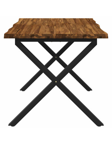 Tavolo da pranzo con bordo vivo 110 x 55 x 75 cm