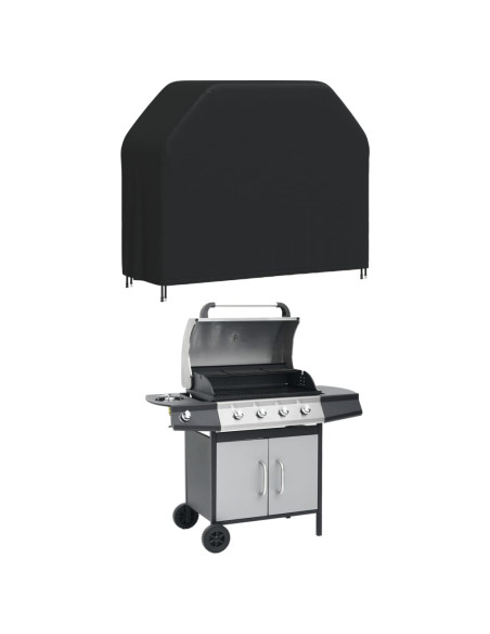 Copertura per Barbecue 140x58x106 cm Nera 420D Oxford