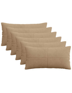 Federa 6 pz ALMELO Marrone 40 x 70 cm corduroy 2