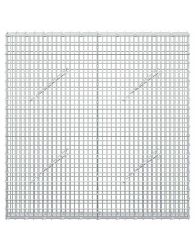 Gabione con Filo da 5 mm e Rete da 5x2,5 cm 100x10x100 cm