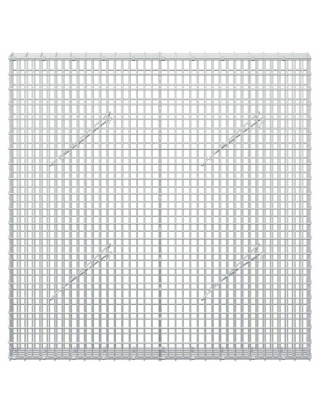 Gabione con Filo da 5 mm e Rete da 5x2,5 cm 100x10x100 cm