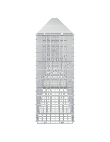 Gabione con Filo da 5 mm e Rete da 5x2,5 cm 1200x20x50 cm