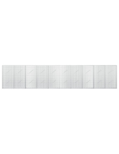 Gabione con Filo da 5 mm e Rete da 5x2,5 cm 500x10x100 cm