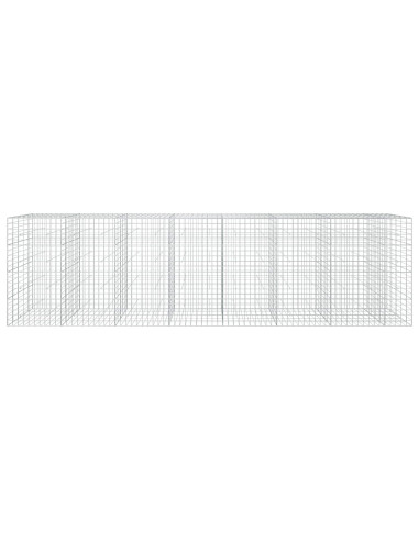 Gabione con filo da 5 mm e rete 10x10 cm 750x50x200 cm