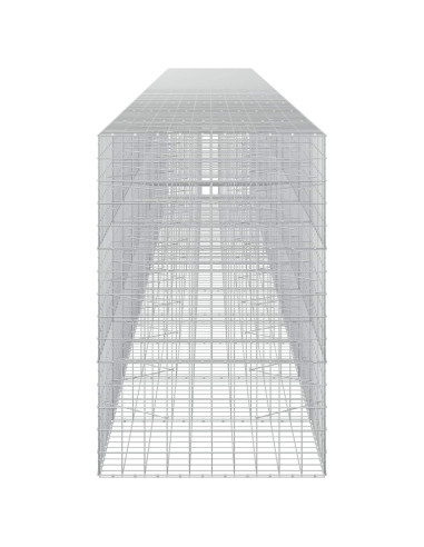Gabione con filo da 5 mm e rete 10x10 cm 1200x100x150 cm
