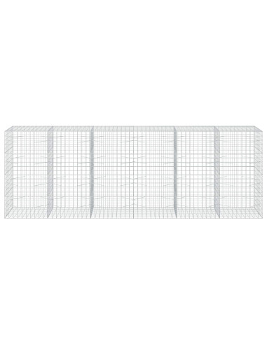 Gabione con filo da 5 mm e rete 10x10 cm 600x100x200 cm