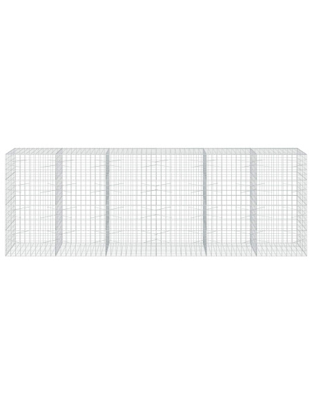 Gabione con filo da 5 mm e rete 10x10 cm 600x100x200 cm