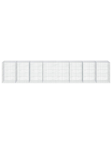 Gabione con filo da 5 mm e rete 10x10 cm 800x100x150 cm