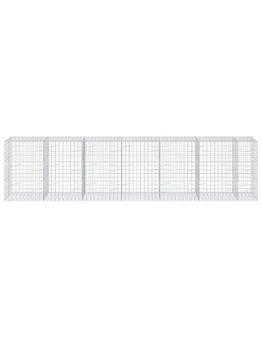 Gabione con filo da 5 mm e rete 10x10 cm 650x100x150 cm