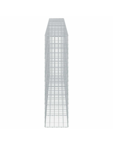 Gabione con filo da 5 mm e rete 10x10 cm 650x50x200 cm