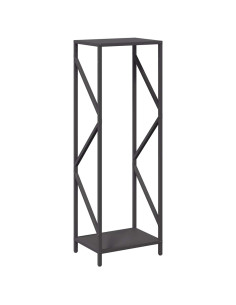 Rastrelliera per Legna da Ardere Nera 34x25x100 cm 2