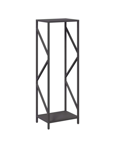 Rastrelliera per Legna da Ardere Nera 34x25x100 cm