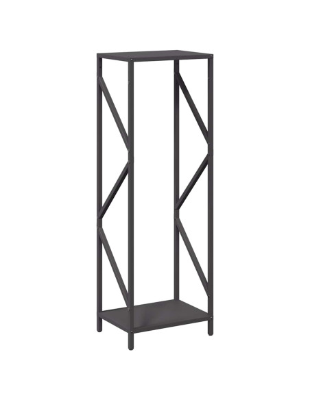 Rastrelliera per Legna da Ardere Nera 34x25x100 cm