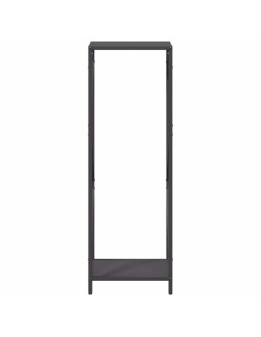 Rastrelliera per Legna da Ardere Nera 34x25x100 cm