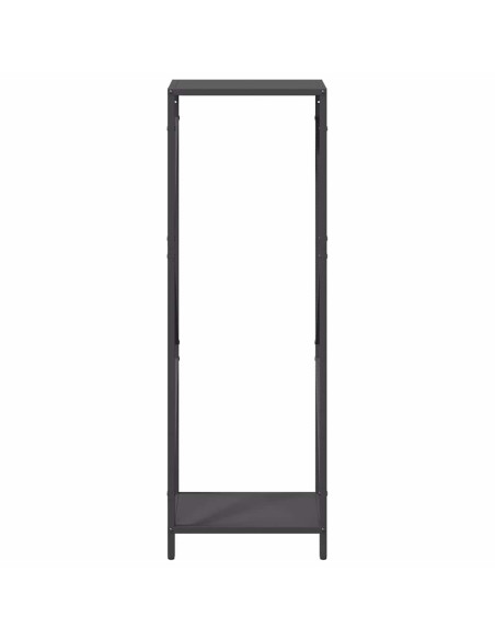 Rastrelliera per Legna da Ardere Nera 34x25x100 cm