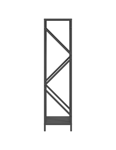 Rastrelliera per Legna da Ardere Nera 34x25x100 cm
