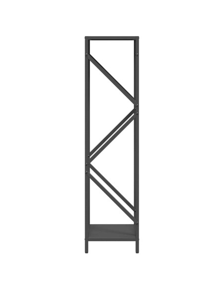 Rastrelliera per Legna da Ardere Nera 34x25x100 cm