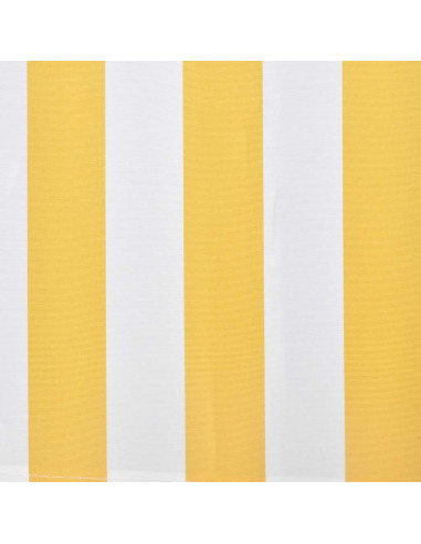 Tenda da Sole Pieghevole 300 cm Giallo e Bianco