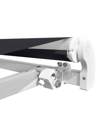 Tendone manuale 3 x 2,5 m Antracite 100% Poliestere