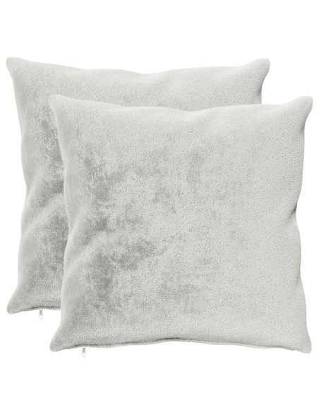 Federa 2 pz HEERLEN Grigio Chiaro 60 x 60 cm Flanella