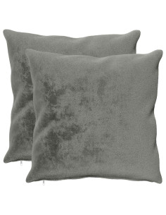 Federa 2 pz HEERLEN Grigio Scuro 65 x 65 cm Flanella 2